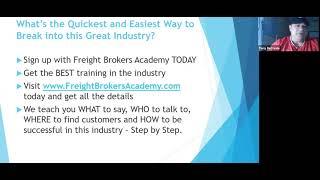 What you can do to get started in the Freight Brokerage Industry!!