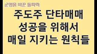 주도주단타의 성공 확률을 올려주는 간단한 원칙들