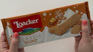 LOACKER CLASSIC GINGERBREAD CHRISTMAS WAFERS TASTE TEST ASMR MUKBANG