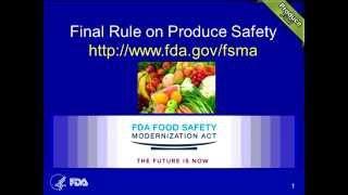 FSMA Webinar: Final Rule for Produce Safety