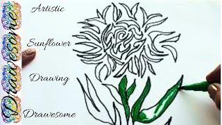 Artistic Sunflower Drawing / Drawesome