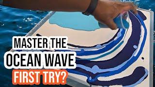 GAME CHANGER! Unbelievable Ocean Wave Art ~ Thin Paint ~ Pour Painting Tutorial