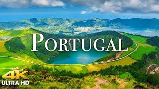 FLYING OVER PORTUGAL (4K UHD) Beautiful Nature Scenery with Relaxing Music | 4K VIDEO Ultra HD