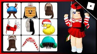 COMO PEGAR 18 ITENS GRÁTIS NO ROBLOX - CABELO MELANIE MARTINEZ, ITENS DE NATAL GRÁTIS E +