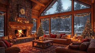 Sweet Christmas Jazz Music 2025 at Cozy Christmas Cabin Ambience  Jazz Relaxing Music & Fireplace 