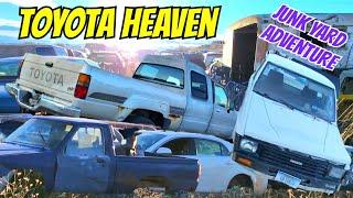 Junk Yard Exploration Parts Video - Toyota Pickup Custom Cab Build