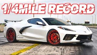 2020 C8 Corvette 1/4 Mile Record + Street Launch on Nitrous (IT HOOKS HARD!)