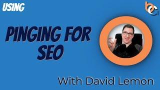 The importance of using pinging for seo. With David Lemon