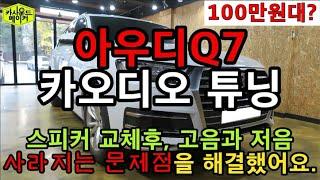 아우디 Q7 100만원대 카오디오 스피커 시스템으로 음질개선 가능해?