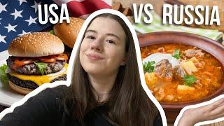 Russian tries to understand American food /comparing American and Russian diets