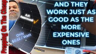 I Bought The CHEAPEST Solar Panels On Amazon - They're Light Weight - Very Portable & They Bend!