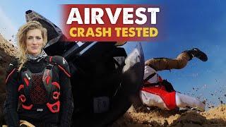 Alpinestars TechAir Off Road airvest review with real-life crash deployment footage