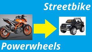 Streetbike engine into a kids powerwheels