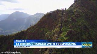 Eight hikers arrested for trespassing on Oahu's forbidden 'Stairway to Heaven'