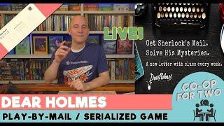 Dear Holmes - Play by Mail: A Brush with Death - Letter #1