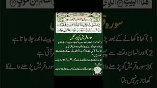 surah Quraish ki fazilat