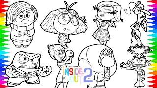 Inside Out 2 Coloring Book Compilation | Joy Sadness Anger Fear Disgust Anxiety Envy Embarrassment