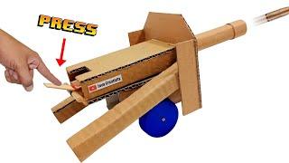 How To Make Cannon With Cardboard That Can Shoot | Cardboard Cannon | Awesome Craft | Amazing Craft