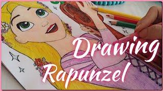 How to draw Rapunzel/Tangled/Как нарисовать рапунцель