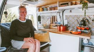 She Self Converted a High Roof Ford Transit Camper Van