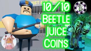 [10 BeetleJuice Coin Locations] BARRY'S PRISON RUN! (BEETLEJUICE!) - Roblox Gameplay Walkthrough[4K]