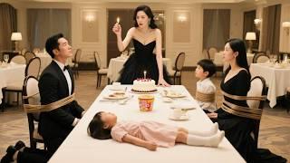 Father dines in luxury, 9yo daughter starves! Wife laughs in grief, traps him to die with her!