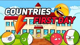 Countries First Day At School (Funny+Entertaining) World Provinces #geography #countryballs