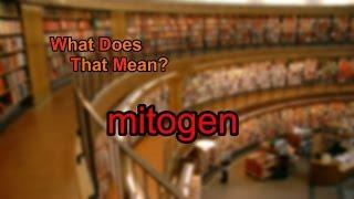 What does mitogen mean?