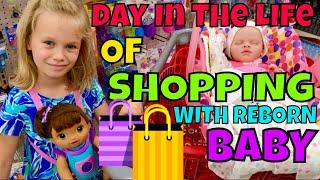 Fun Shopping Trip With Reborn Baby! Day In The Life! Shopping @ Target, Ross & TJ Max!! 