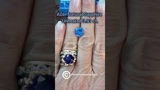 Natural Blue Unheated Sapphire from Sri Lanka 3.93 ct AGL Sapphire Brief