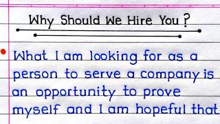 Why Should We Hire You? | Job Interview Questions And Answers | Study Koro |