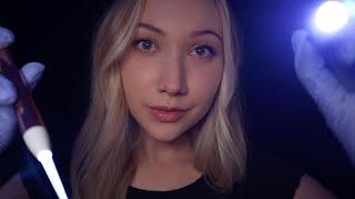 ASMR Cranial Nerve Exam in the DARK (lots of bright light triggers)️