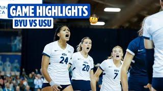 BYU Women's Volleyball vs USU | Full Game Highlights (2024)