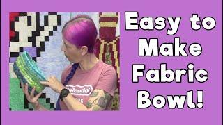 Easy Fabric Bowl or Basket using Jelly Roll strips!