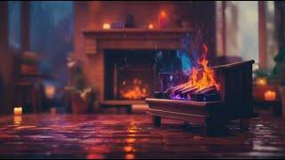 Ambient Fireplace Rain: Ultimate Chillout/ASMR 4K