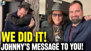 WORLD EXCLUSIVE INTERVIEW! Johnny Depp Video Message To YOU!!