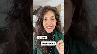 How to pronounce RESOLUTION