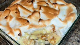 Old School Homemade Banana Pudding w/ Meringue