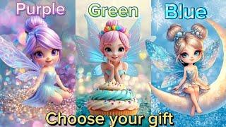 Choose your Gift #chooseyourgift #pickone #3giftbox #purple #green #blue #3giftboxchallenge