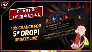 LIVE NOW: 10% Drop Rate For 5-Star Gems & More! | Diablo Immortal