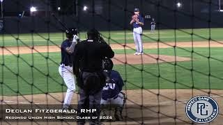 Declan Fitzgerald Prospect Video, RHP, Redondon Union High School Class of 2026