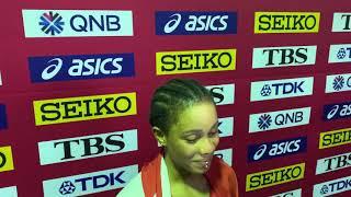 Salwa Eid Naser after 48.14 Gold Medal run for Bahrain in Qatar