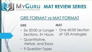 MyGuru Tutoring - Miller Analogies Test (MAT) Overview