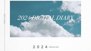 2024 i-Pad diary 아이패드 굿노트 다이어리심플한 굿노트 다이어리로 새해 준비 (23년 12월 포함, 월요일|일요일 버전) *템플릿 무료공유