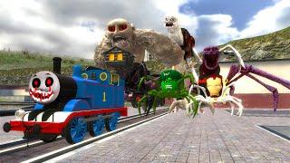 Building a Thomas Train Chased By Cursed Thomas Friends turned into Choo Choo Charles in Garry's Mod