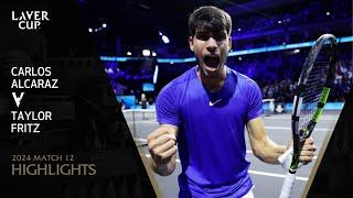 Carlos Alcaraz v Taylor Fritz Highlights | Laver Cup 2024 Match 12