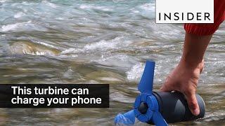 This turbine uses water to charge your phone