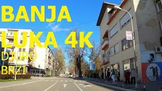 Banja Luka 4K, driving through the city, November 2023