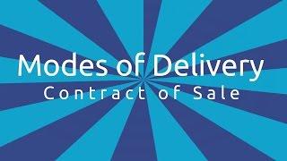 Modes of Delivery of Goods | Formation of the Contract of Sale | CA CPT | CS & CMA Foundation