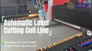 Automatic laser uncoiling blanking line laser cutting line